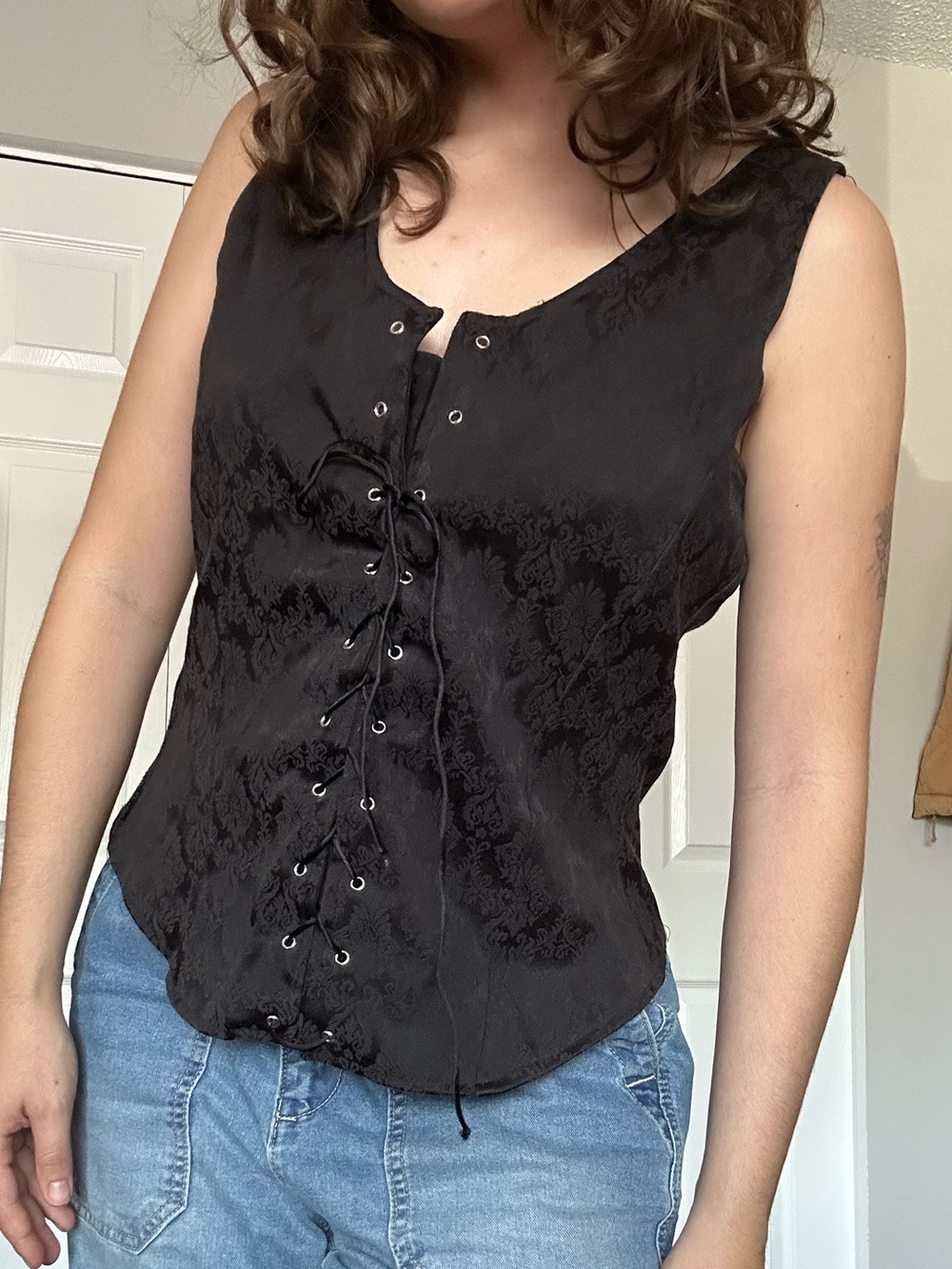 Vintage Lace Up Corset Top